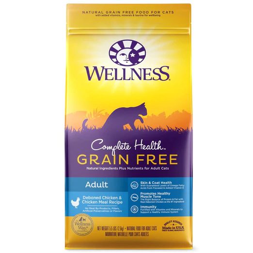 Wellness Complete Health Grain Free Adult Deboned Chicken & Chicken Meal Dry Cat Food 2.5kg