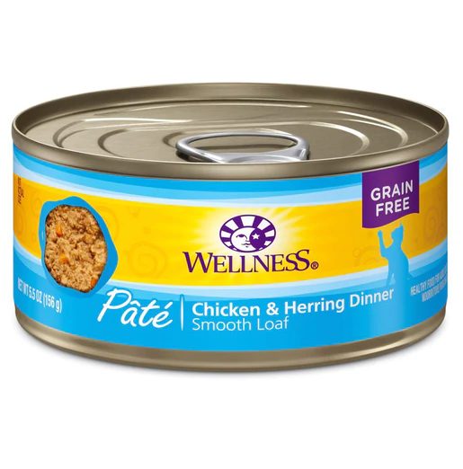 Wellness Chicken & Herring Pate Canned Cat Food 156g