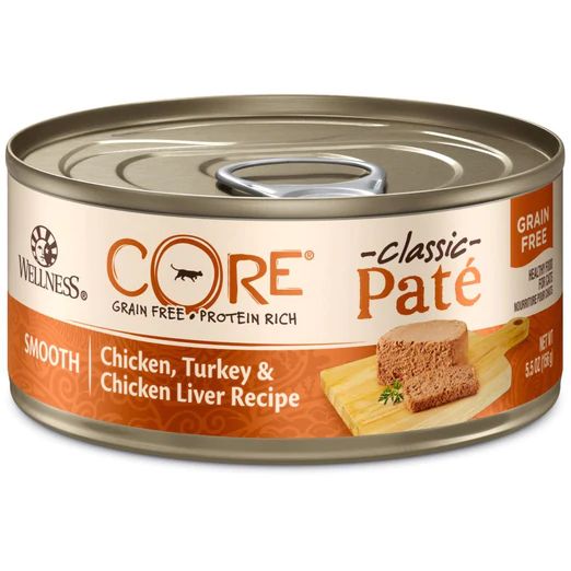 Wellness CORE Pate Chicken, Turkey & Chicken Liver Canned Cat Food 156g
