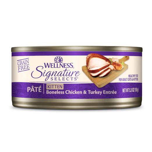 Wellness Core Signature Selects Boneless Chicken & Turkey Entree Pate Canned Kitten Food 150g