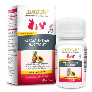 Natural Pet Small Animal Papaya Enzyme Plus 60 Tablets