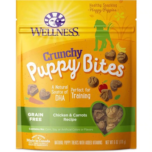 Wellness Crunchy Puppy Bites Chicken & Carrots Recipe Dog Treats 170g