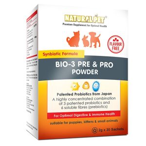 Natural Pet Bio-3 Pre & Pro Powder 2g X 30 Sachets Flavour Free