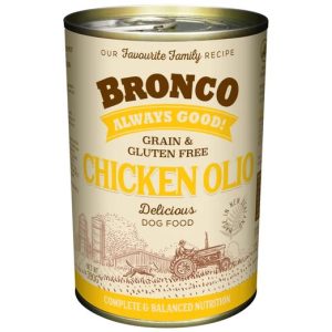 Bronco Chicken Olio Grain-Free Canned Dog Food 390g