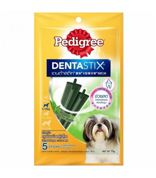 Pedigree Oral Care Treats Dentastix Small Dog Green Tea 75g