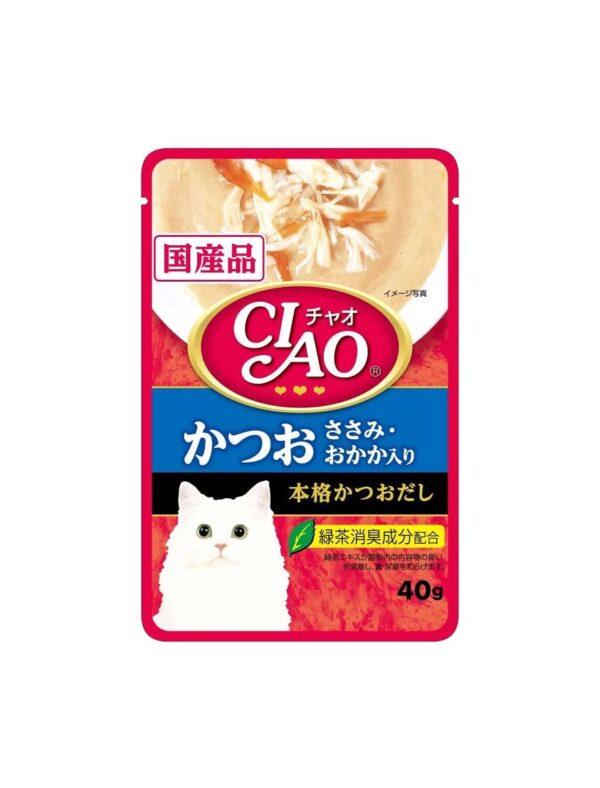 Ciao Creamy Soup Pouch Tuna & Chicken Fillet Topping Dried Bonito 40g