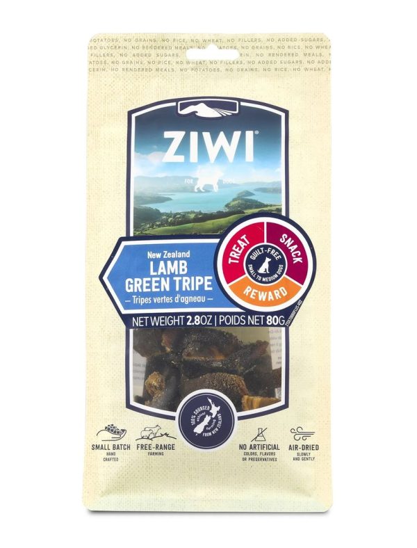 Ziwi Peak Air-Dried Dog Treats - Lamb Tripe 80g