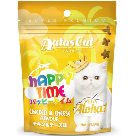 Aatas Cat Happy Time Aloha - Chicken & Cheese Flavour 60g