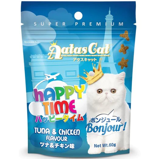 Aatas Cat Happy Time Bonjour - Tuna & Chicken Flavour 60g