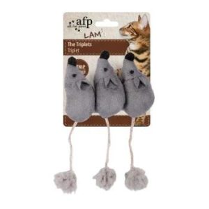 AFP Lambswool The Triplets Mouse Toy