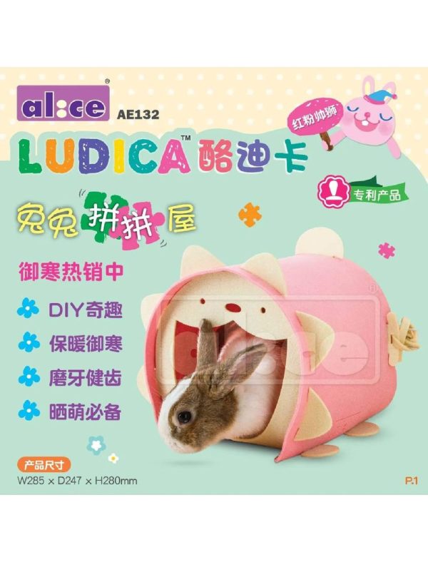Alice Ludica Puzzle Home Rabbits Lion Pink