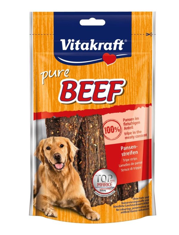 Vitakraft Beef Tripe Strips Dog Treats 80g