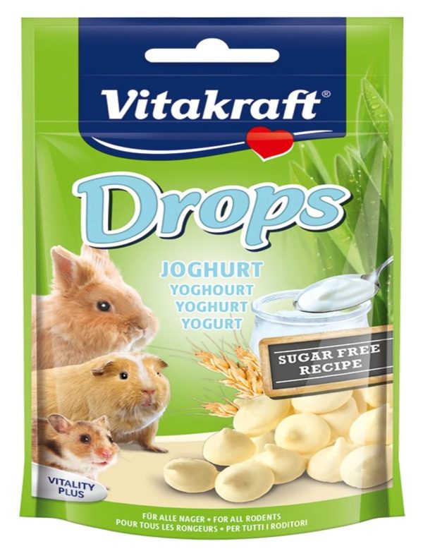 Vitakraft Drops Yoghurt Small Pet Treats 75g