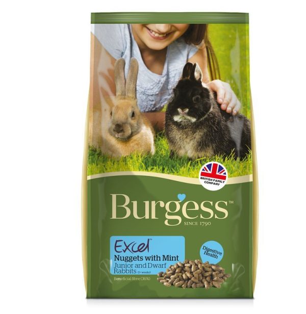 Burgess Excel Junior & Dwarf Rabbits Nuggets with Mint 1.5kg