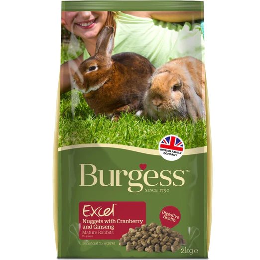 Burgess Excel Mature Rabbits Nuggets with Cranberry & Ginseng 2kg