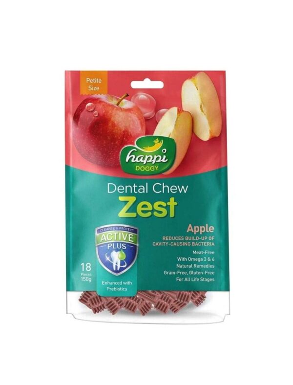 Happi Doggy Dental Chew Zest Petite Apple 150g