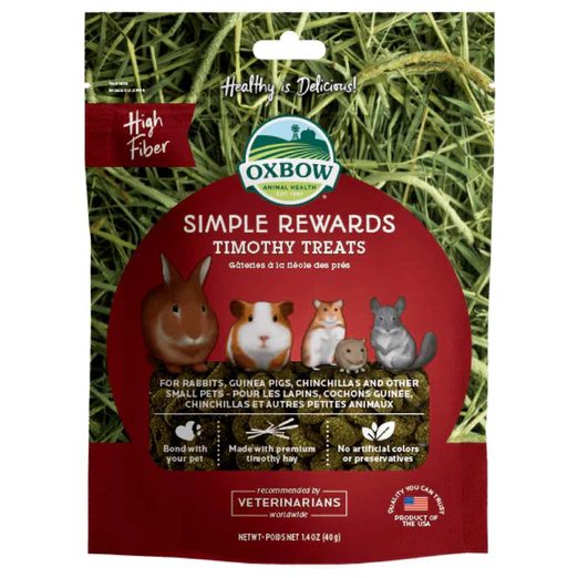 Oxbow Simple Rewards Timothy Treats For Small Animals 40g