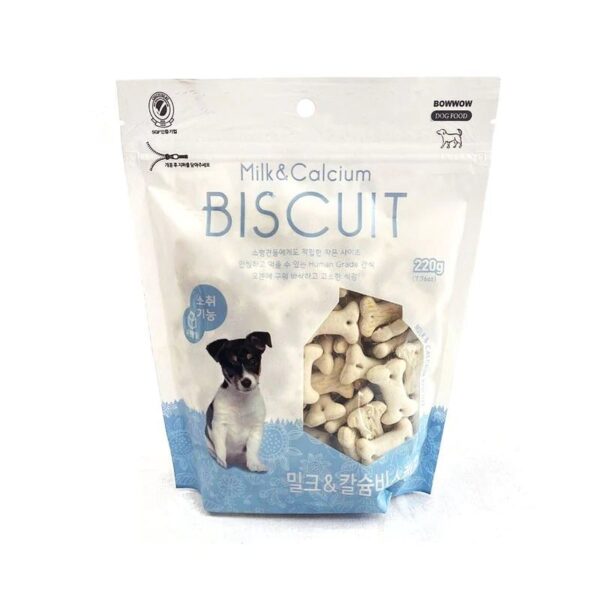 Bow Wow Milk & Calcium Biscuit Dog Treat 220g