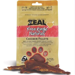 Zeal Free Range Naturals Chicken Fillets Cat & Dog Treats 125g