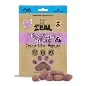 Zeal Free Range Naturals Chicken & Beef Morsels Cat Treats 100g