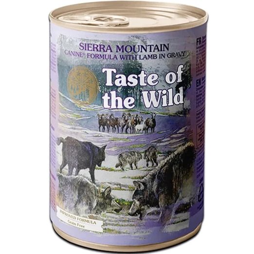 Taste Of The Wild Sierra Mountain Roasted Lamb In Gravy Canned Dog Food 390g