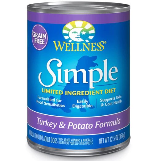 Wellness Simple Grain-Free Turkey & Potato Canned Dog Food 354g