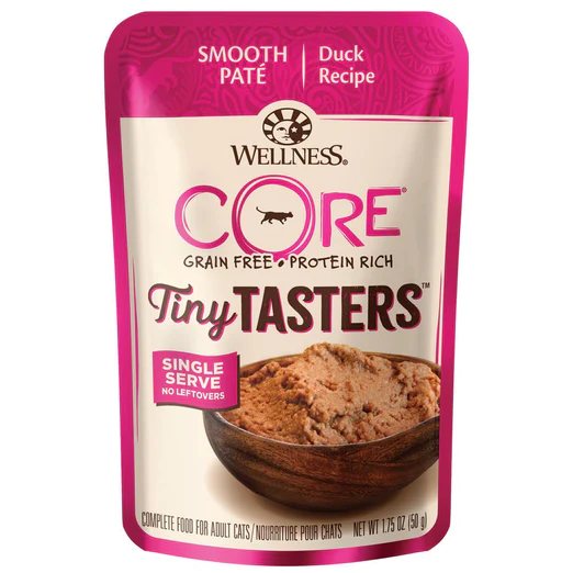 Wellness CORE Tiny Tasters Duck Pate Grain-Free Adult Pouch Cat Food 50g