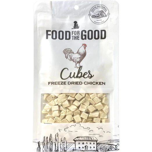 Food For The Good Chicken Cubes Grain-Free Freeze-Dried Treats For Cats & Dogs 80g