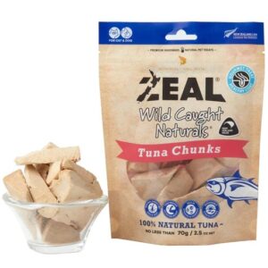Zeal NZ Caught Naturals Tuna Chunks Grain-Free Treats For Cats & Dogs 70g