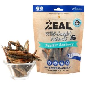 Zeal NZ Caught Naturals Pacific Anchovy Grain-Free Treats For Cats & Dogs 70g