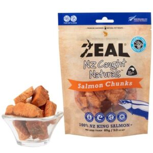 Zeal NZ Caught Naturals Salmon Chunks Grain-Free Treats For Cats & Dogs 85g
